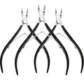 Mudder 3 Pack Black Cuticle Trimmer Nippers Cutter Tool Stainless Steel Nail by Mudder