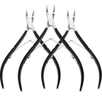 Mudder 3 Pack Black Cuticle Trimmer Nippers Cutter Tool Stainless Steel Nail by Mudder