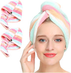 AuroTrends Microfiber Hair Towel 2Pack, Hair Towel Wrap by AuroTrendsDirect