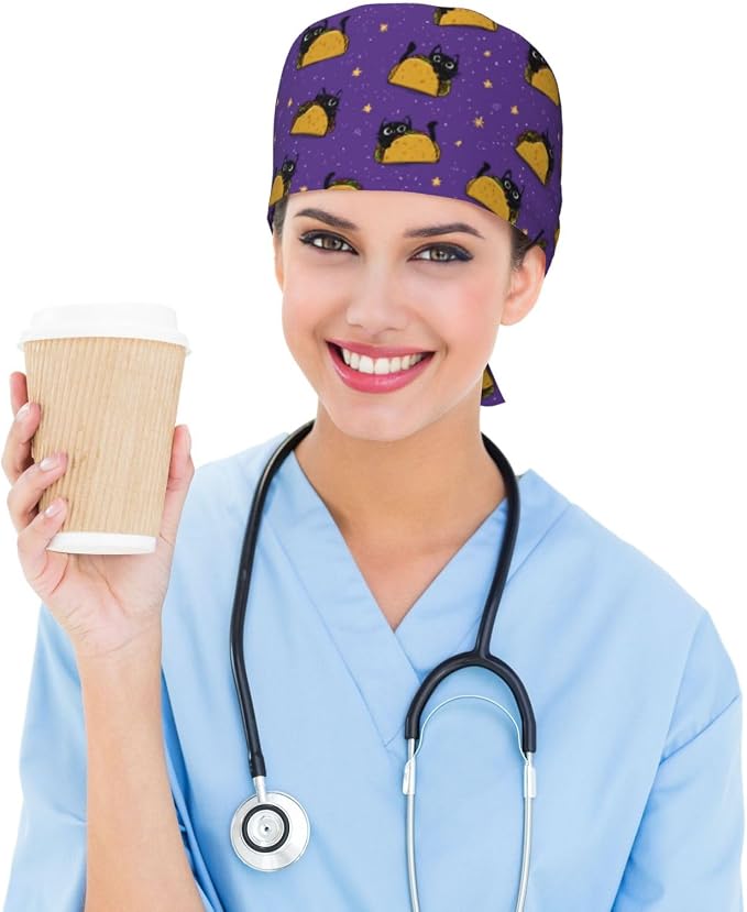 Alligator Ice Cream Working Cap, Scrub Cap - Image 6