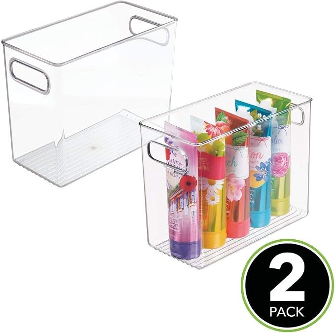 mDesign Slim Plastic Storage Container Bin - Image 2