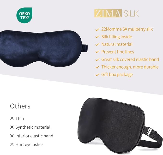 ZIMASILK Adjustable 100% 22 Momme Mulberry Silk Sleep Mask - Image 7