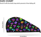 Mushrooms Hair Towel Wrap Microfiber Fast Drying Hair Turban - Image 3