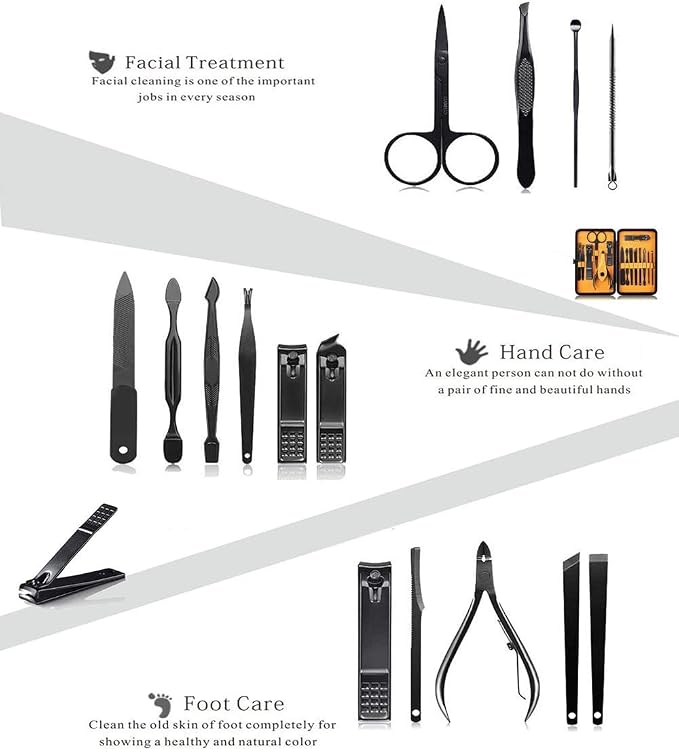 Professional Stainless Steel Nail Clipper Travel & Grooming Kit Nail Tools - Image 3