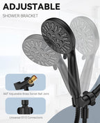 JDO Shower Head with Handheld, High Pressure Handheld Shower Head 9 Settings - Image 4