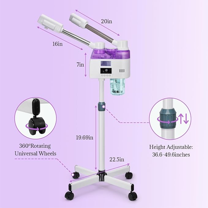 Professional 2 in 1 Facial Steamer, Esthetician Steamer - Image 4