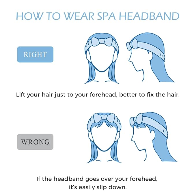 Fmeida Skincare Spa Headbands and Wrist Bands Set - Image 6