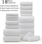 18 Piece Family Bath Towel Set Include 6 Bath Towels, 6 Hand Towels and 6 - Image 9