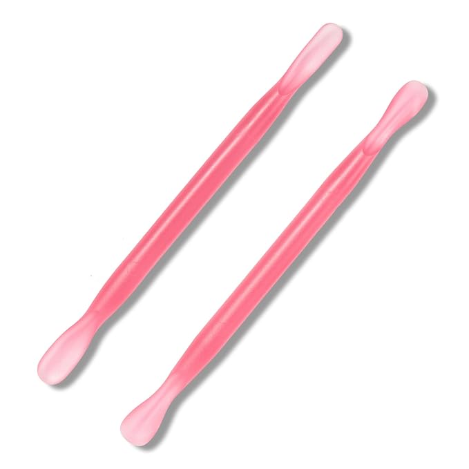 2Pcs Plastic Cuticle Pusher, Dual-end Dead Skin Nail Pusher, Gentle Plastic by HaimiLiyaHome