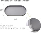 Gray Small Tray, Oval Tray for Kitchen Counter, Bathtub Bathroom Vanity Items - Image 6