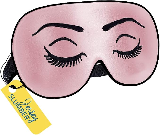 Silk Sleep Eye Mask for Men Women, Comfortable Super Soft Eye Mask by JersySlumber