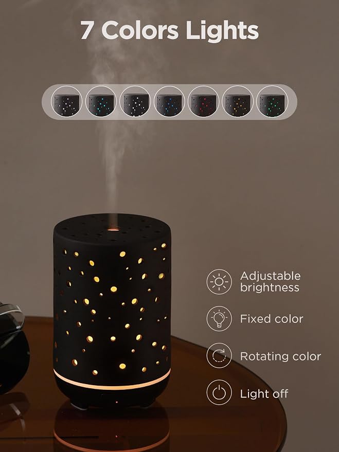 InnoGear Essential Oil Diffuser, 150ml Ceramic Diffuser Ultrasonic Air - Image 6