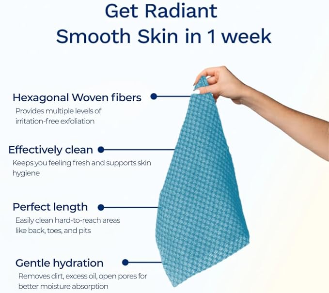 Exfoliating Washcloth Face & Body Scrub Towel - Image 6