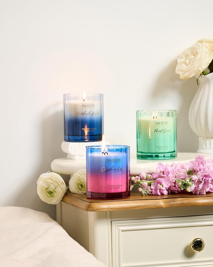M&SENSE Sandalwood Patchouli Scented Candle - Image 6