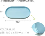 Blue Small Tray, Oval Tray for Kitchen Counter, Bathtub Bathroom Vanity Items - Image 6