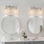 MOKATNG 2-Light Bathroom Light Fixtures, Brushed Nickel Vanity Lights - Image 5