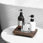 zoocatia Small Wood Tray Pedestal Stand Farmhouse Bathroom Decor Decorative - Image 2