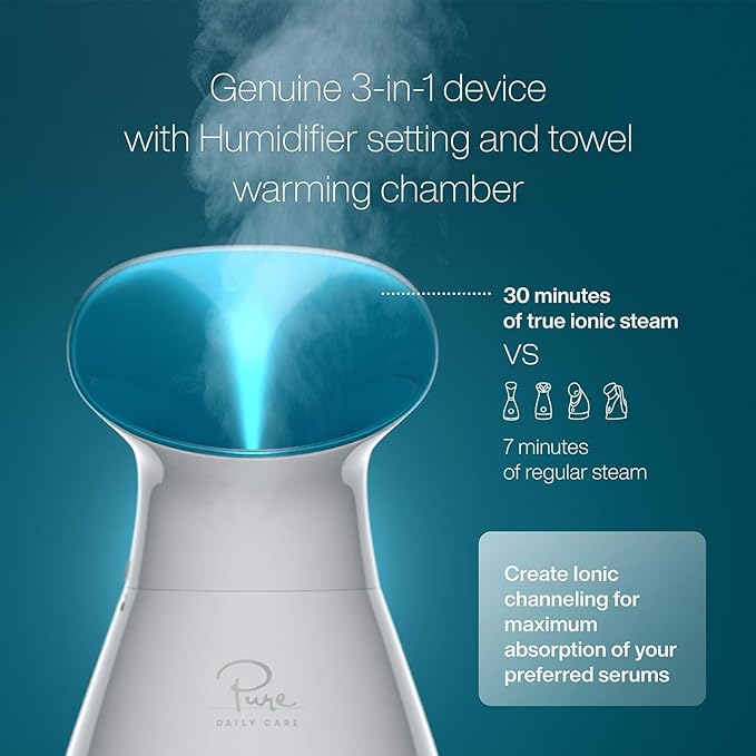 Pure Daily Care NanoSteamer Large 3-in-1 Nano Ionic Facial Steamer - Image 3