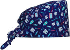 Working Cap Scrub Caps with Sweatband Adjustable Tie Back Hat Nurse Surgical by Unknown