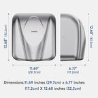 AIKE Elephant Power Commercial Hand Dryer High Speed Auto Warm Wind, Brushed - Image 3