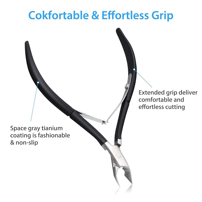 Mudder 3 Pack Black Cuticle Trimmer Nippers Cutter Tool Stainless Steel Nail - Image 5
