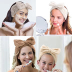 AHONEY 4 Pack Skin Care Facewash Headbands Women Girls Microfiber Spa Elastic - Image 3