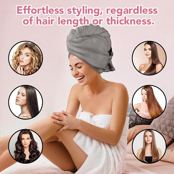 AIDEA Microfiber Hair Towel, Open Wide-End Hair Towels, Super Absorbent Hair - Image 6