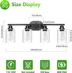 Ascher 4-Light Bathroom Light Fixtures, Modern Vanity Lights - Image 6