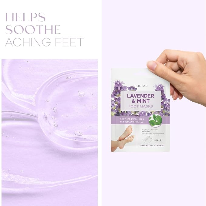 Skin 2.0 Lavender & Mint Foot Masks - Image 4