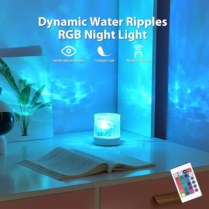 Vcwtty Northern Lights Projector, 16 Colors Ocean Wave Light Projector - Image 7