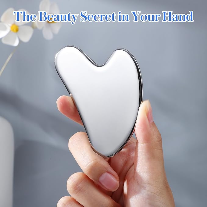 rosenice Gua Sha Facial Tools Guasha Tool Gua Sha Jade Stone - Image 4