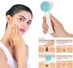Cleansing Brush, Double Sided Clean & Exfoliating & Massage Soft, Silicon Face - Image 2