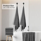 HOMEXCEL 6 Pack Bath Towel Set, Microfiber Ultra Soft Highly Absorbent Bath - Image 2