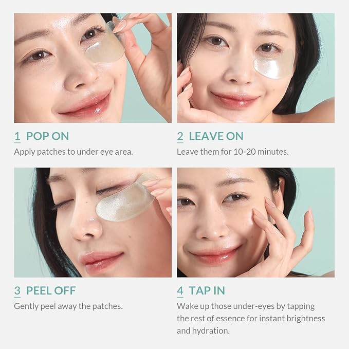 MIZON Cicaluronic Vegan De-puffing Eye Gel Patch, 24K Gold & Cica Under Eye Mask - Image 7
