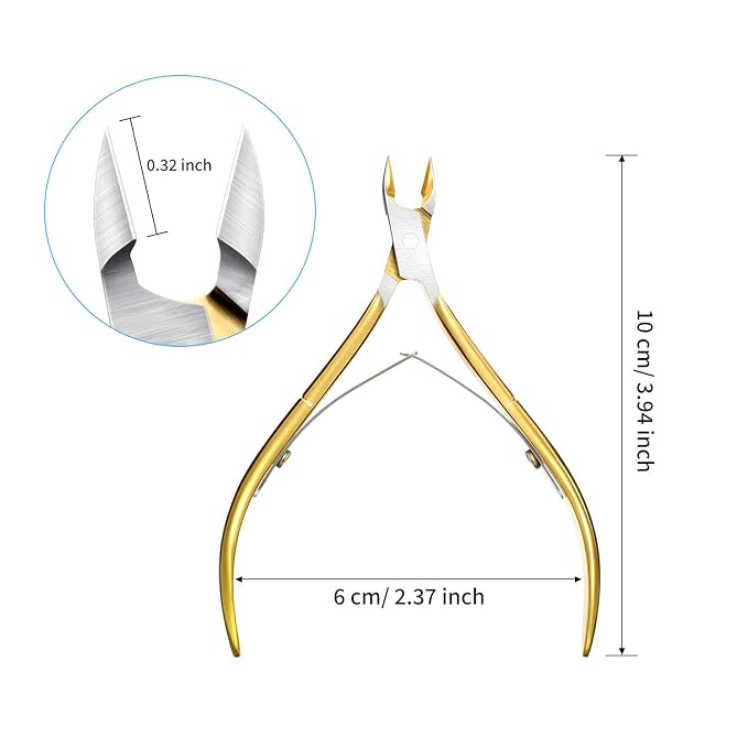 Mudder 3 Pack Gold Cuticle Trimmer Nippers Cutter Tool Stainless Steel Nail - Image 2