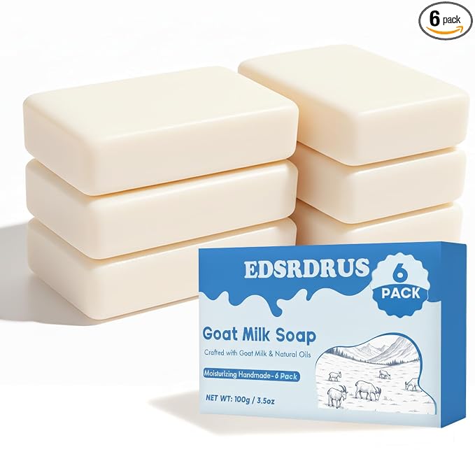 EDSRDRUS Goat Milk Soap Bars 3.5 oz, Glycerin Soap by EDSRDRUS
