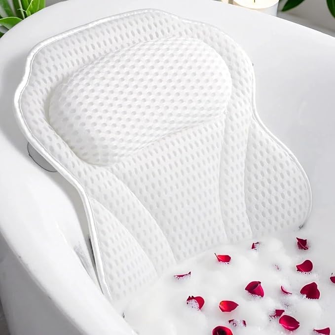 Bath Pillow Luxury Bathtub Pillow, 4D Bath Tub Pillows by IdleHippo