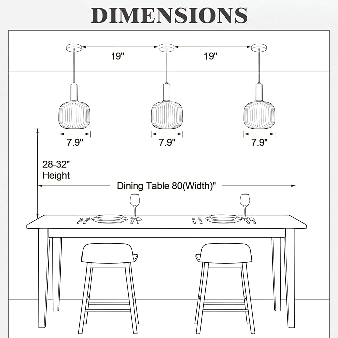 KCO Lighting Amber Glass Globe Pendant Light Mid Century Modern Kitchen Island - Image 7
