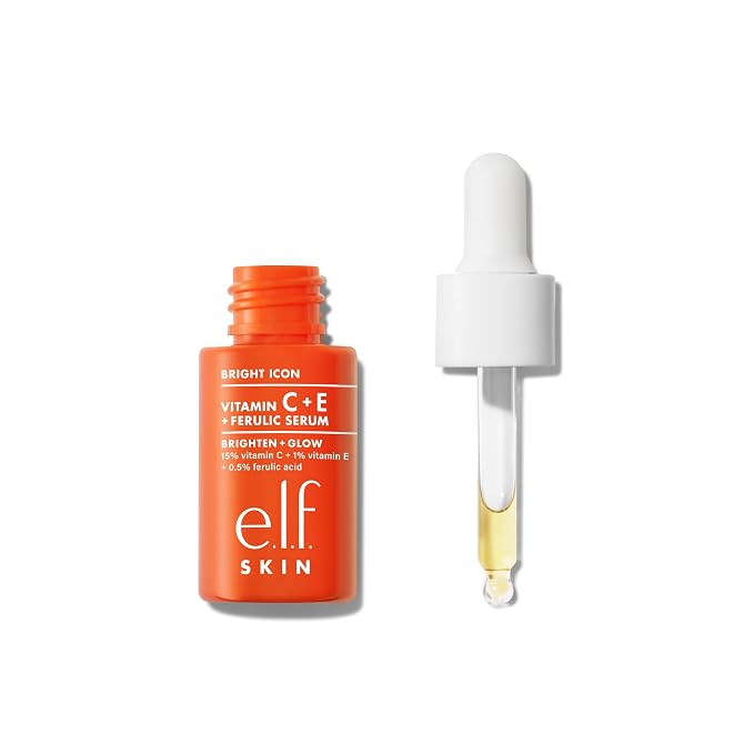 e.l.f. SKIN Bright Icon Vitamin C + E + Ferulic Face Serum Mini, Brightening & by elf
