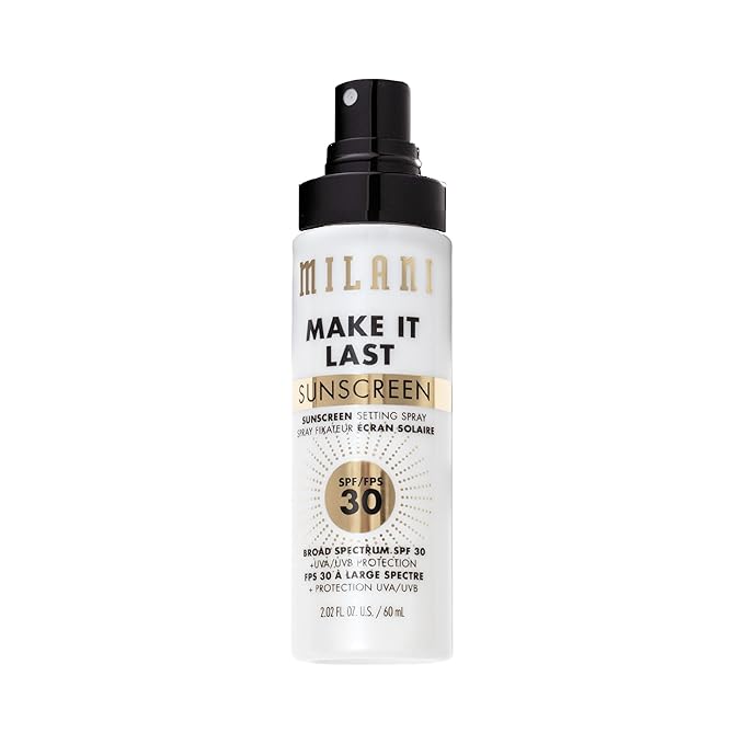 Milani Sunscreen Setting Spray + Primer, Make It Last Sunscreen by Milani