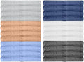 KAHAF COLLECTION 24 Pack Wash Cloths | Multicolour 100% Cotton Extra Absorbent by KAHAF+COLLECTION