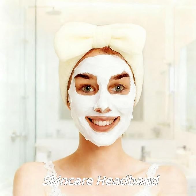 7 Pcs Spa Set, Facial Headband and Wristband Set, Skincare Accessories - Image 3