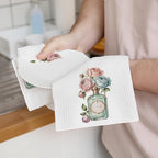 2pcs Vintage Rose and Perfume Bottle Floral Kitchen Towels, Perfume Lover Gift - Image 3
