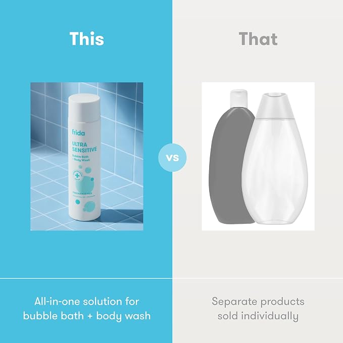 Frida Baby Unscented Fragrance-Free Bubble Bath + Body Wash, Oat & Chamomile - Image 6