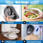 100PK 50cm/20in Large Disposable Shower Caps Waterproof Hair Bath Caps - Image 3