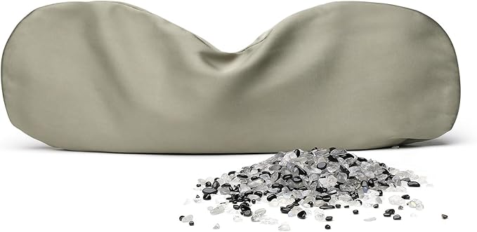 Weighted Eye Pillow for Relaxation, SPA and Travelling, 100% Natural Crystals by KISMETICS
