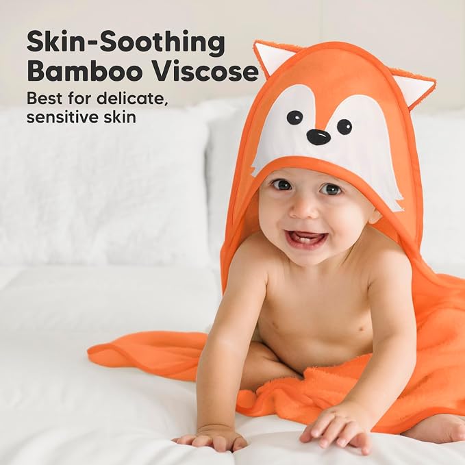 KeaBabies Hooded Baby Towel for Newborn - Image 3