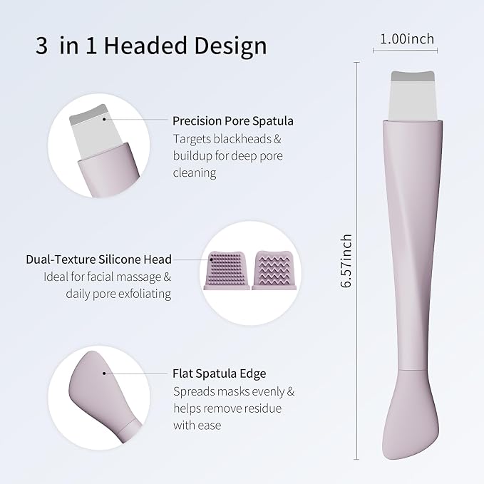 Blackhead Remover Tool, Stainless Steel Face Scraper, Skin Scrubber Face Spatula - Image 4