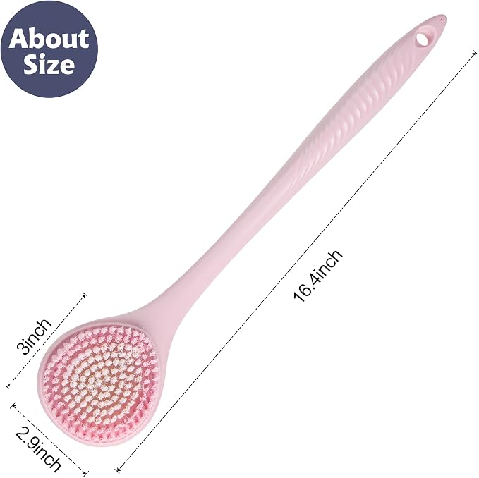 BEDELITE Back Scrubber for Shower, Soft Bath Brush Long Handle for Men & Women - Image 3