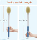Shower Brush with Soft and Stiff Bristles, 20.5" Extra Long Handle Dual-Sided - Image 5